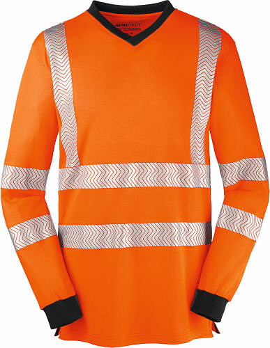 Warnschutz-Langarm-Shirt JACKSONVILLE, warnorange/grau, Gr. XL 