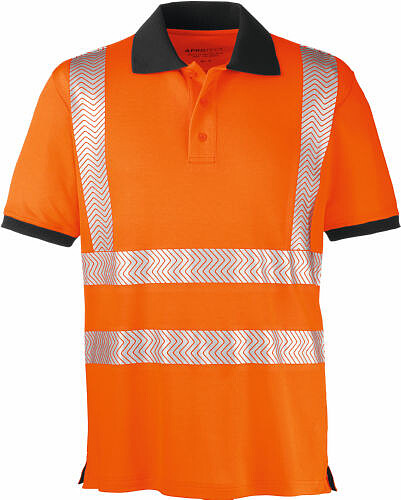 Warnschutz-​Polo-​Shirt ORLANDO, warnorange/​grau, Gr. 4XL