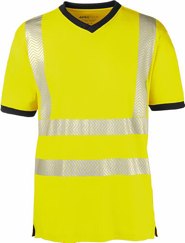 Warnschutz-T-Shirt MIAMI, warngelb/grau, Gr. XL 