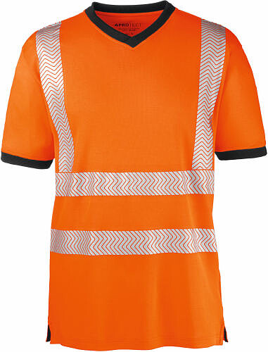 Warnschutz-T-Shirt MIAMI, warnorange/grau, Gr. 4XL 