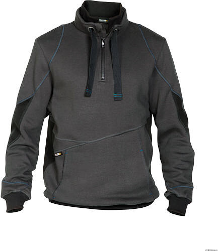 DASSY® Sweatshirt Stellar, anthrazitgrau/schwarz, Gr. S 
