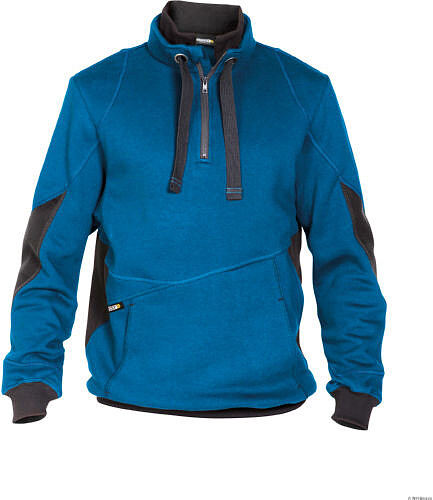 DASSY® Sweatshirt Stellar, azurblau/anthrazitgrau, Gr. L 
