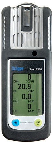 Dräger Mehrgasmessgerät X-am® 2500 Ex, O2, H2S-LC, CO 