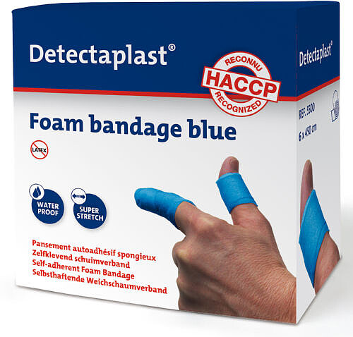 Detectaplast® Foam Wundverband 5500, blau, 6 cm x 4,​5 m