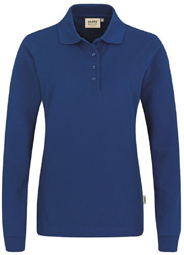 Damen Longsleeve-Poloshirt Mikralinar® 215, ultramarinblau, Gr. S 