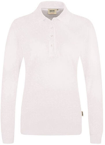 Damen Longsleeve-Poloshirt Mikralinar® 215, weiß, Gr. 4XL 
