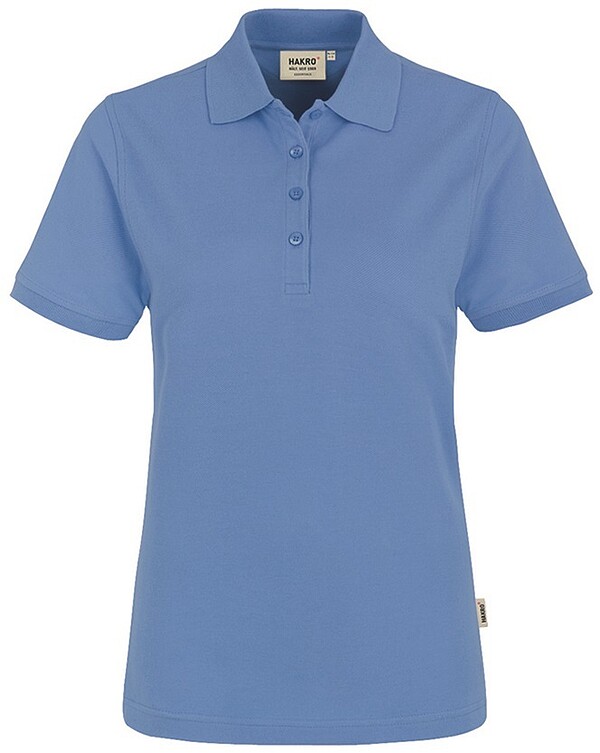 Damen Poloshirt Classic 110, malibu-blue, Gr. L 