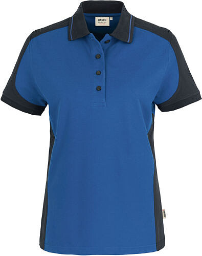 Damen Poloshirt Contrast Mikralinar® 239, royalblau/anthrazit, Gr. S 