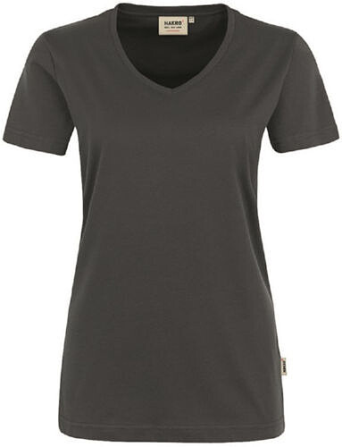 Damen V-Shirt Mikralinar® 181, anthrazit, Gr. XL 