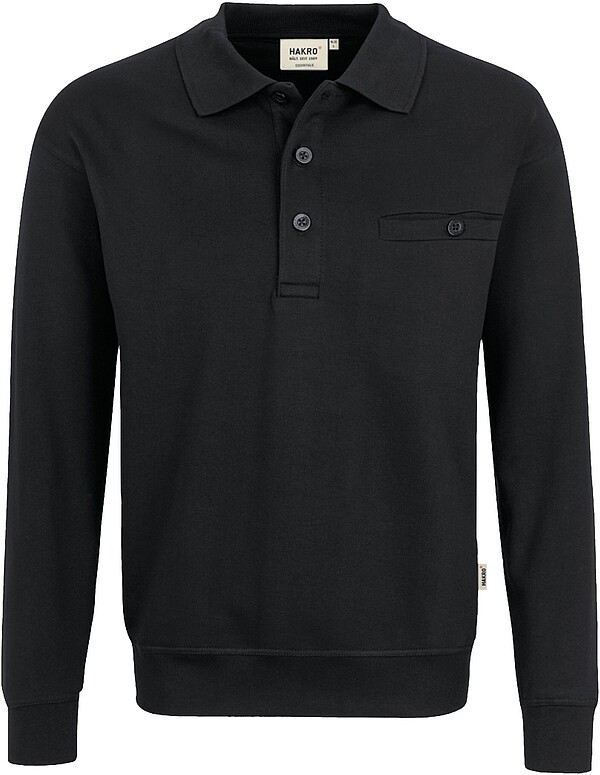 Pocket-Sweatshirt Premium 457, schwarz. Gr. L 