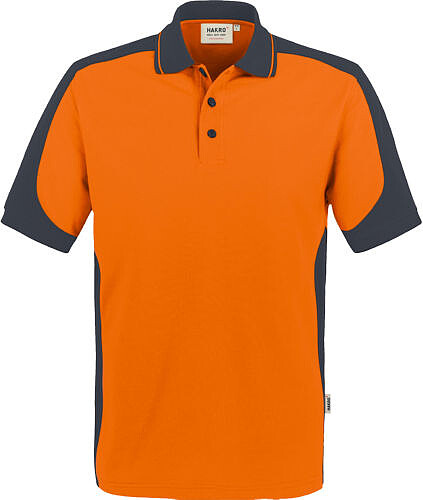 Poloshirt Contrast Mikralinar® 839, orange/anthrazit, Gr. 4XL 