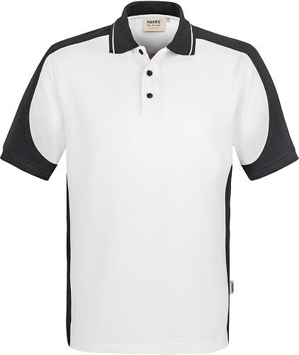 Poloshirt Contrast Mikralinar® 839, weiß/anthrazit, Gr. 5XL 