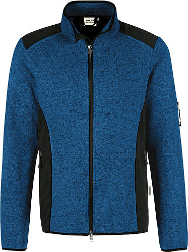 Strickfleecejacke Dawson 836, royalblau meliert, Gr. L 