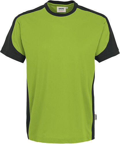 T-Shirt Contrast Mikralinar®, kiwi/anthrazit 290, Gr. L 