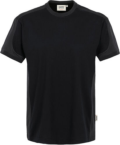 T-​Shirt Contrast Mikralinar®, schwarz/​anthrazit 290, Gr. 2XL