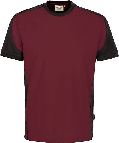 T-Shirt Contrast Mikralinar®, weinrot/anthrazit 290, Gr. 2XL 