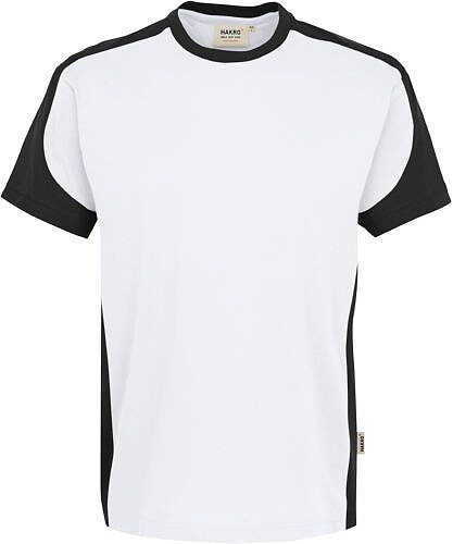 T-Shirt Contrast Mikralinar®, weiß/anthrazit 290, Gr. L 