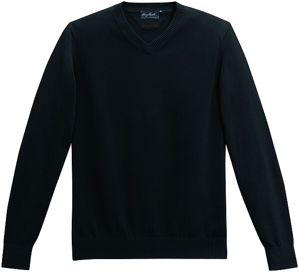 V-Pullover Premium-Cotton 143, schwarz, Gr. XL 
