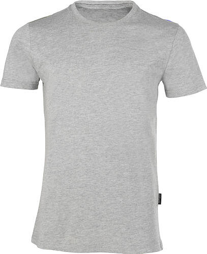 Herren Luxury Roundneck T-Shirt, grau-meliert, Gr. 2XL 