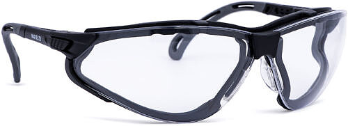 Schutzbrille TERMINATOR X-​TRA, PC, klar, HC, AF, AS, schwarz