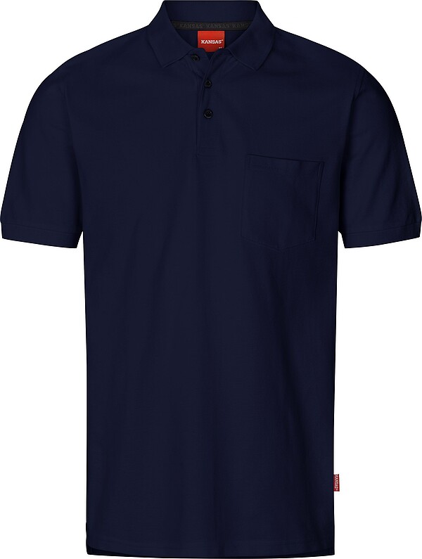 Apparel Piqué Poloshirt mit Brusttasche, saphirblau, Gr. 2XL