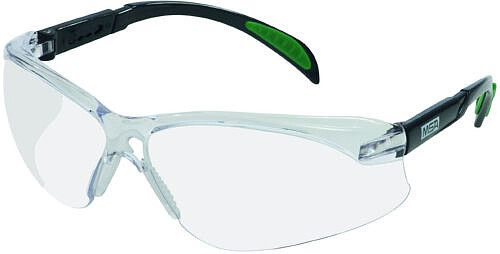 Schutzbrille Blockz, PC - klar - schwarz/grün 