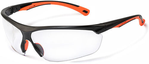 Schutzbrille Move, PC - klar - schwarz/orange 