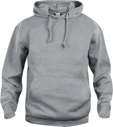 Kapuzen-Sweatshirt Basic Hoody, grau meliert, Gr. 3XL 