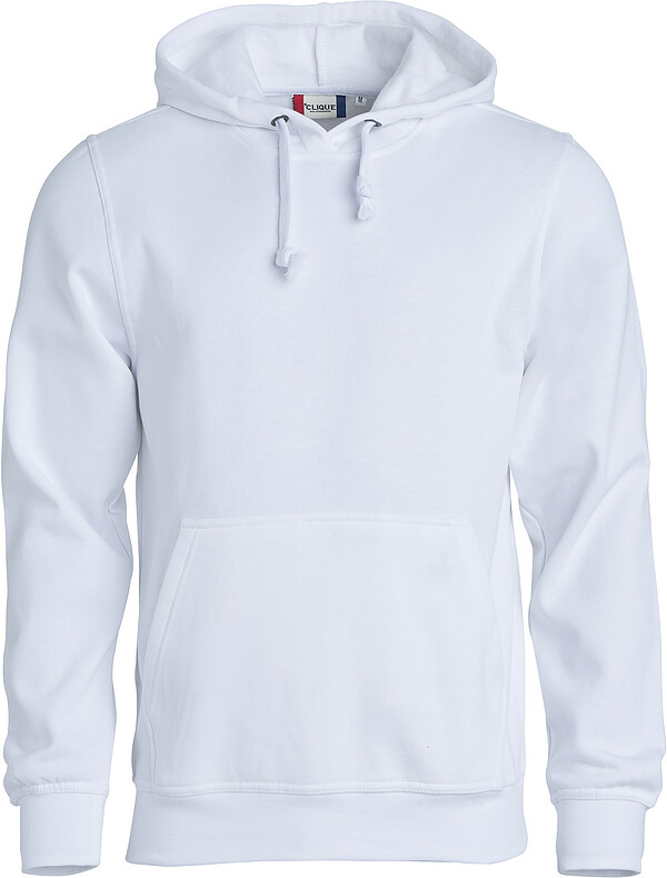 Kapuzen-Sweatshirt Basic Hoody, weiß, Gr. L 