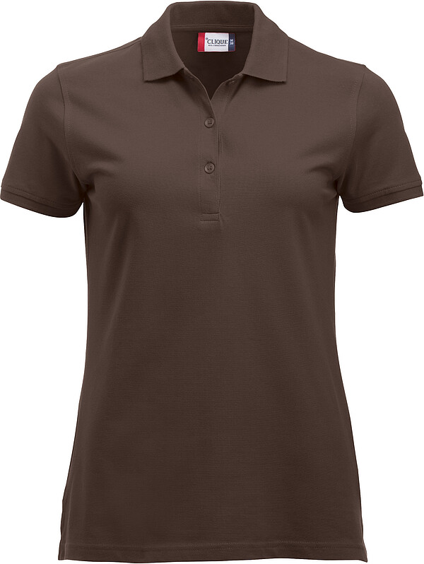 Polo-​Shirt Classic Marion S/​S, dunkles mocca, Gr. M