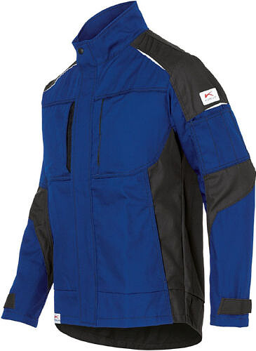 KÜBLER ACTIVIQ cotton+ Jacke 1250, kornblumenblau/schwarz, Gr. 3XL 