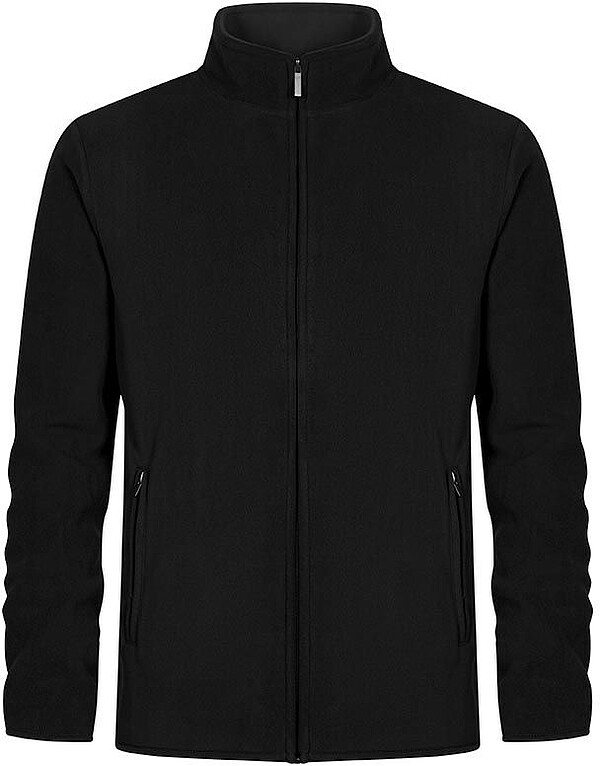Men’s Double Fleece-Jacket, black, Gr. L 