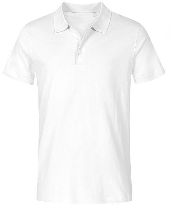 Men's Jersey Polo-Shirt, white, Gr. S 
