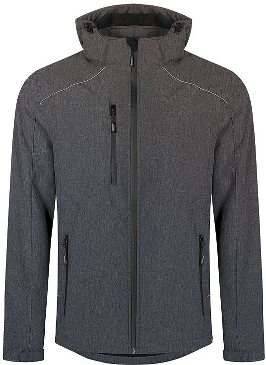 Men’s Softshell-Jacket, heather grey, Gr. 2XL 