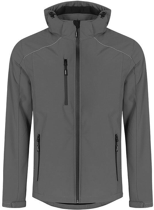 Men’s Softshell-Jacket, steel gray, Gr. 5XL 