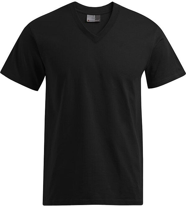 Premium V-Neck-T-Shirt, black, Gr. 2XL 