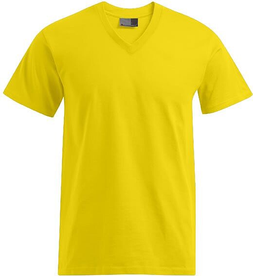 Premium V-Neck-T-Shirt, gold, Gr. 3XL 