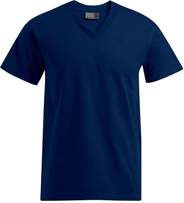 Premium V-Neck-T-Shirt, navy, Gr. 3XL 