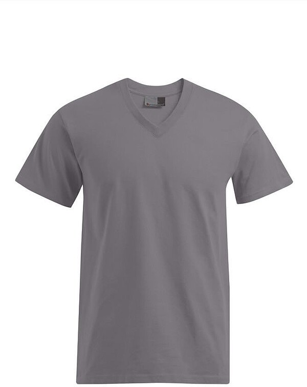 Premium V-Neck-T-Shirt, new light grey, Gr. 2XL 