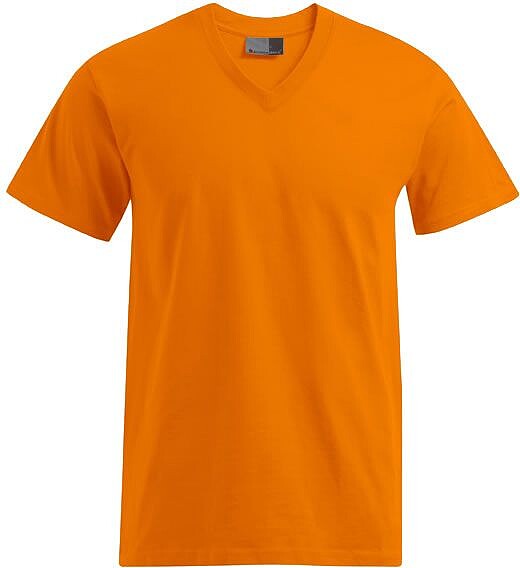 Premium V-Neck-T-Shirt, orange, Gr. L 
