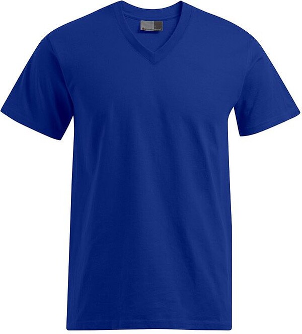 Premium V-Neck-T-Shirt, royal, Gr. 4XL 
