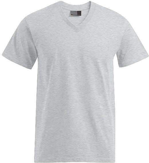 Premium V-Neck-T-Shirt, sports grey, Gr. 3XL 