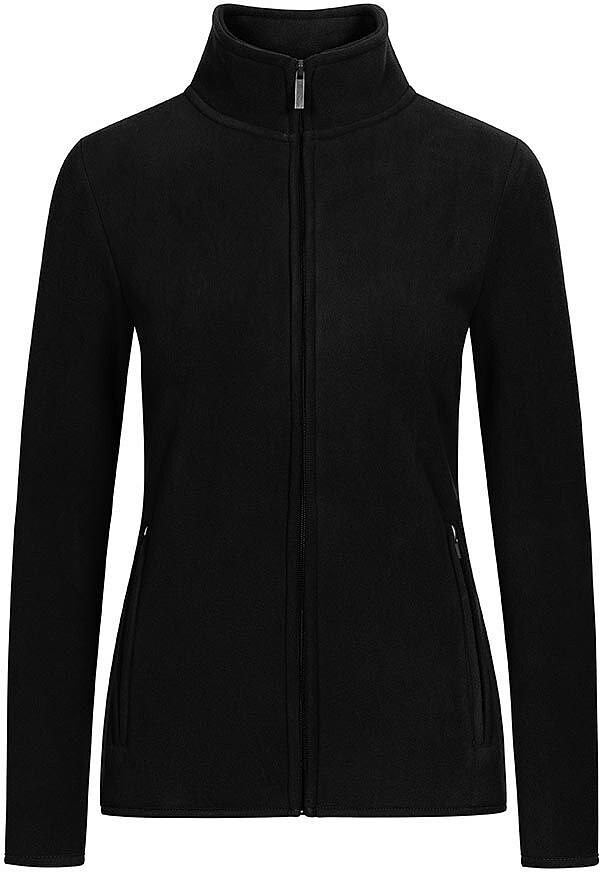 Women’s Double Fleece-Jacket, black, Gr. 2XL 