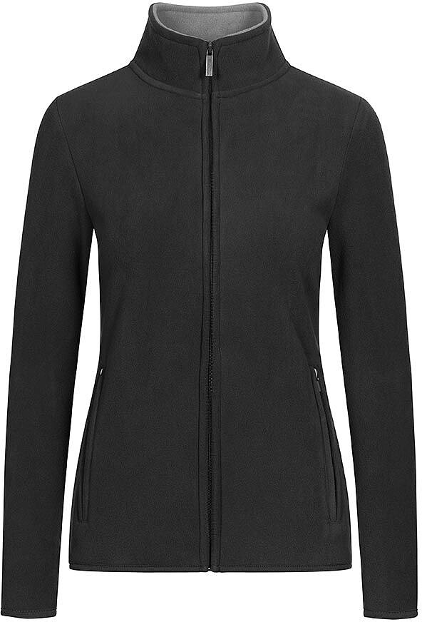 Women’s Double Fleece-Jacket, charcoal-gray, Gr. L 