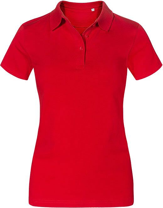 Women’s Jersey Polo-Shirt, fire red, Gr. XL 