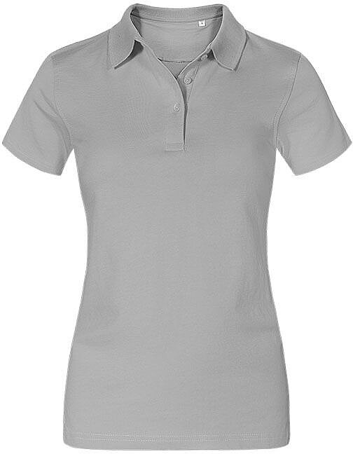 Women’s Jersey Polo-Shirt, new light grey, Gr. S 