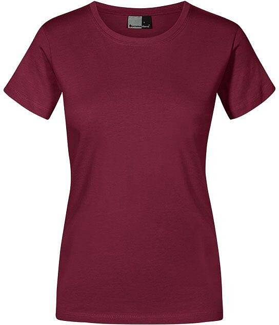 Women’s Premium-T-Shirt, burgundy, Gr. 3XL 