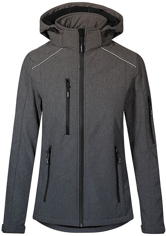 Women's Softshell-Jacket, heather grey, Gr. 2XL 