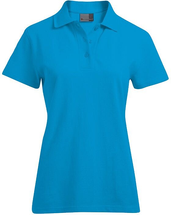 Women’s Superior Polo-Shirt, turquoise, Gr. M 