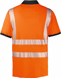 Warnschutz-Polo-Shirt ORLANDO, warnorange/grau, Gr. 4XL 